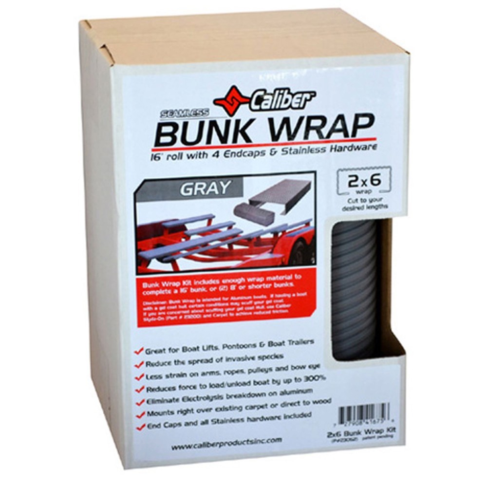 Caliber Bunk Wrap Cool Grey 2'' x 6'' x 16' Roll OPEN BOX 23052