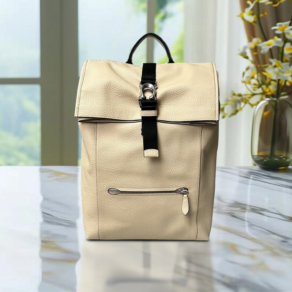 COACH CJ834 Beck Roll Top Backpack white