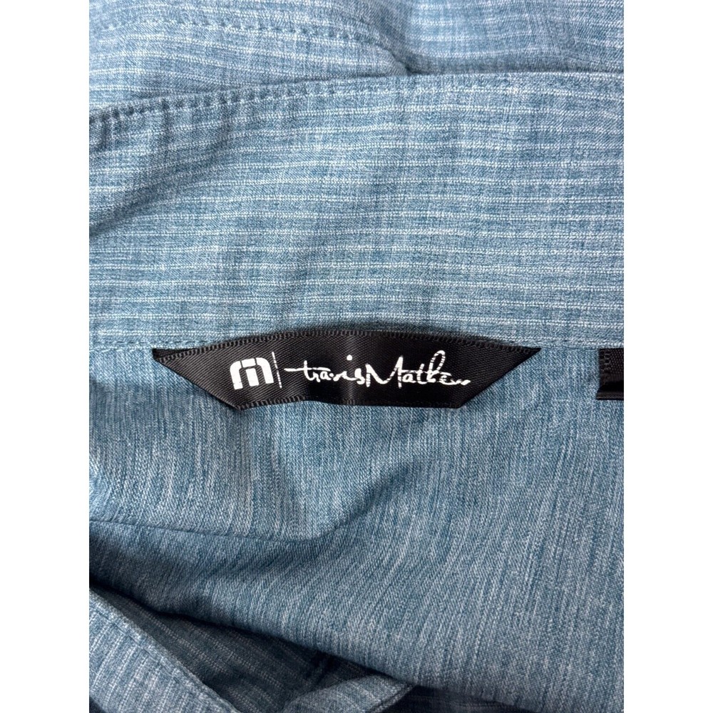 Travis Mathew Jacket Medium Mens Blue 1/2 Zip Pullover Performance Golf