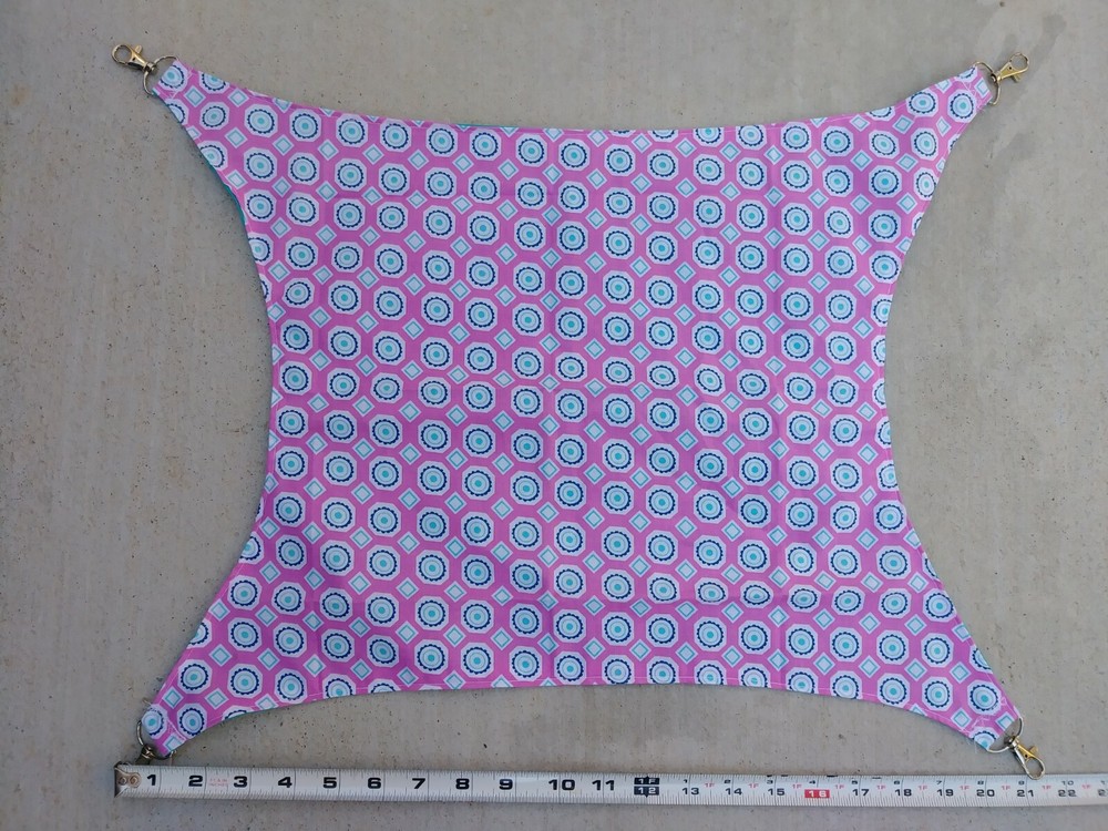 Ferret Hammock - Pink & Blue Pattern - 13" x 14"