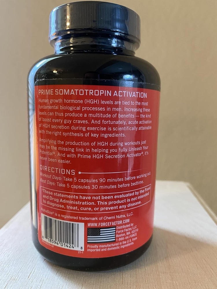 Force Factor Prime Secretion Activator, Supplement for Men 150 cap