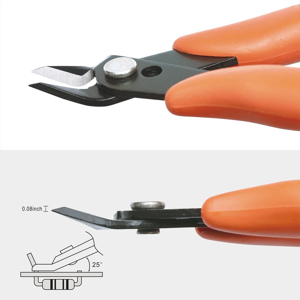 KATA Micro Wire Cutters Pliers: Precision Flush Cutter Tools Small, Orange