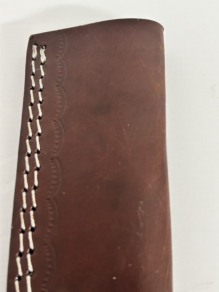 Brown Leather straight Fixed Blade Knife Sheath