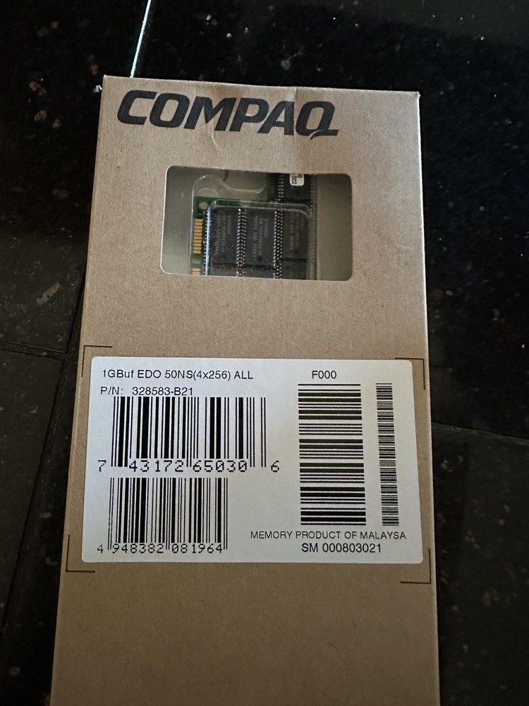 GENUINE Compaq 1GB 4x256MB ECC 50NS Memory EDO DRAM DIMM