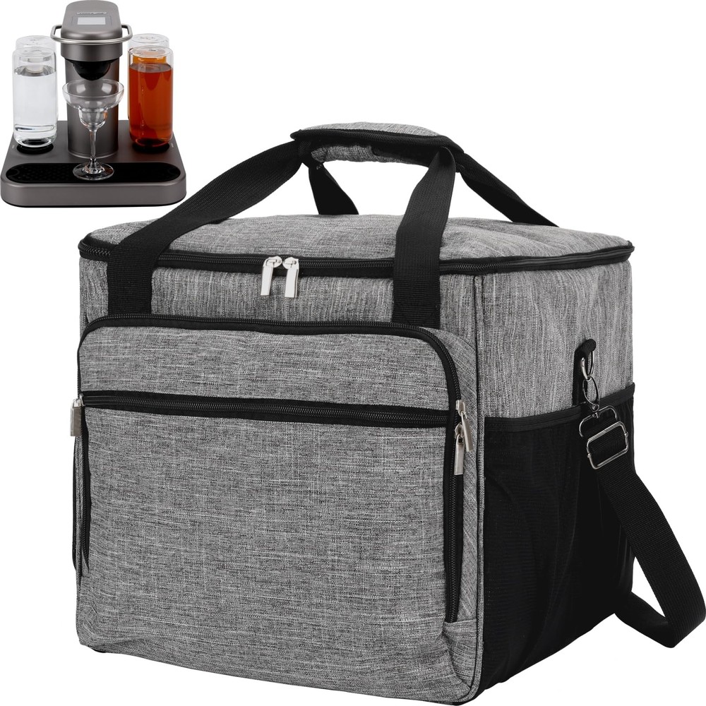 COVERQUE Carrying Case for Bartesian Cocktail Machine, Insulated gray