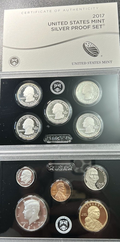2017 S Silver Proof Set 10 Coin 90% Silver OGP COA US Mint
