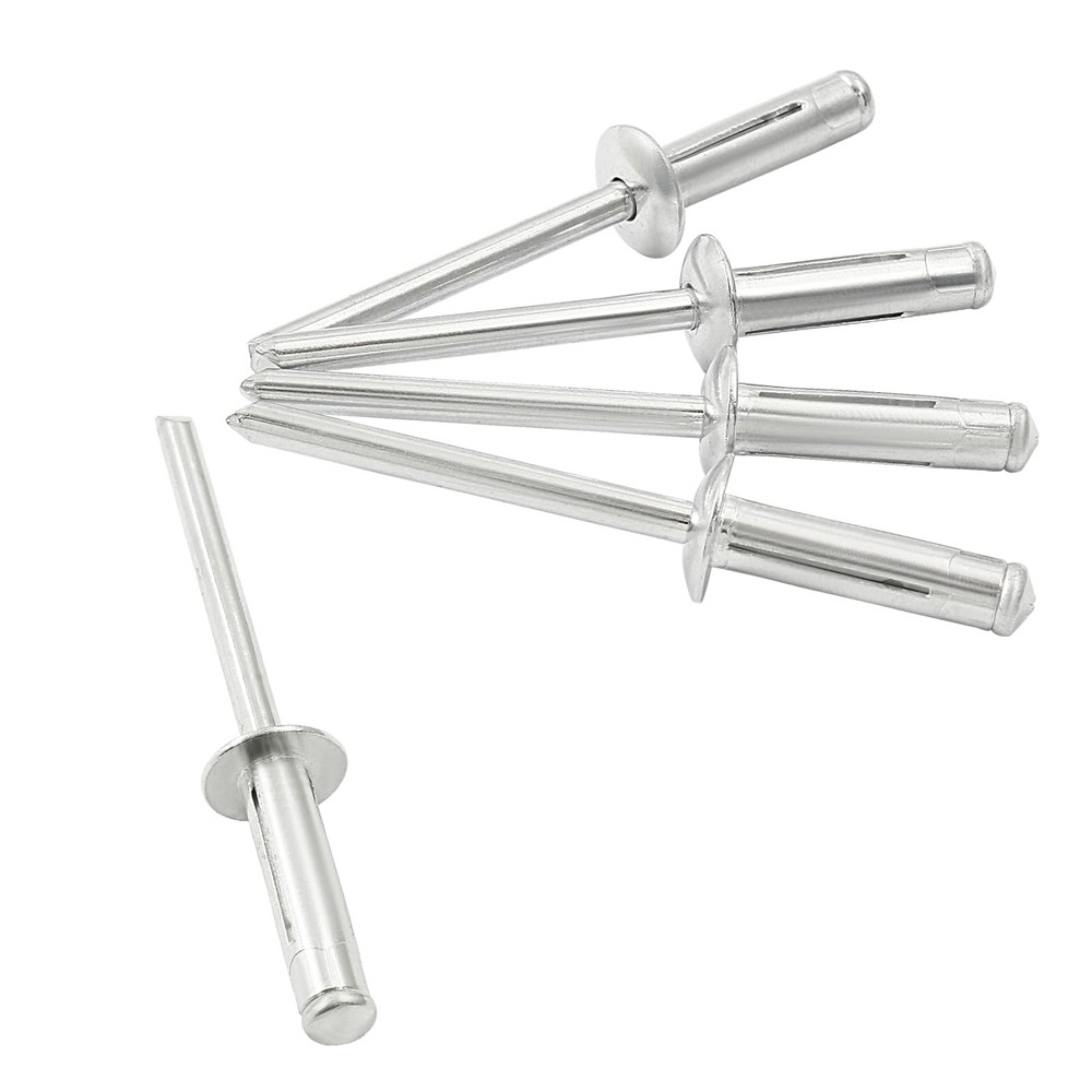 60 Pcs 3/16" x 3/4" Tri-Fold Exploding Pop Rivets, Aluminum Large Head Blind