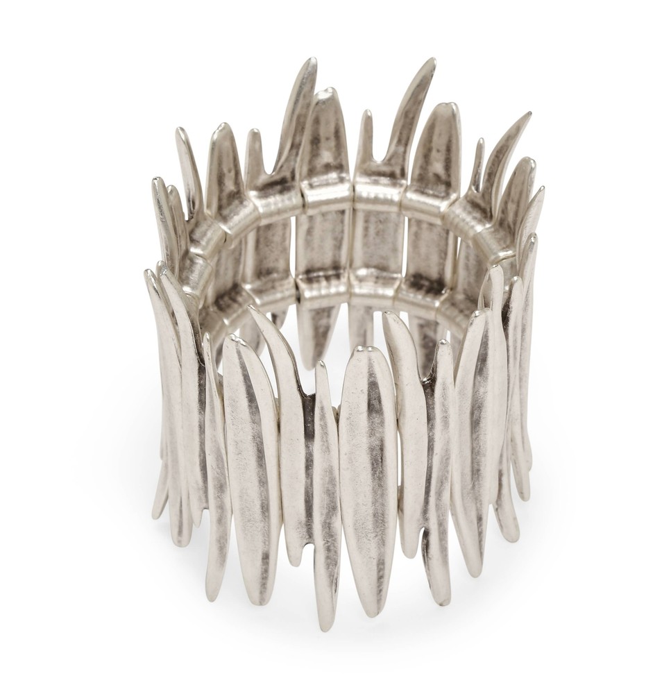 Handmade Fire Pewter Bracelet - 2549