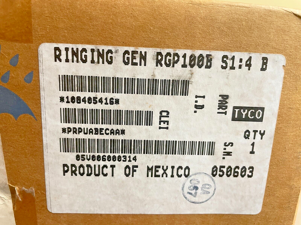 LUCENT / TYCO RINGING GENERATOR RGP100B S1:4 B / PRPUABECAA