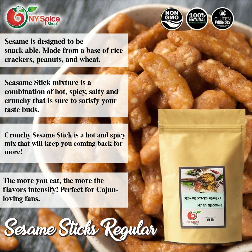 Sesame Sticks Crunchy Regular 8oz-5lb ( Select Quantity From Drop Down )