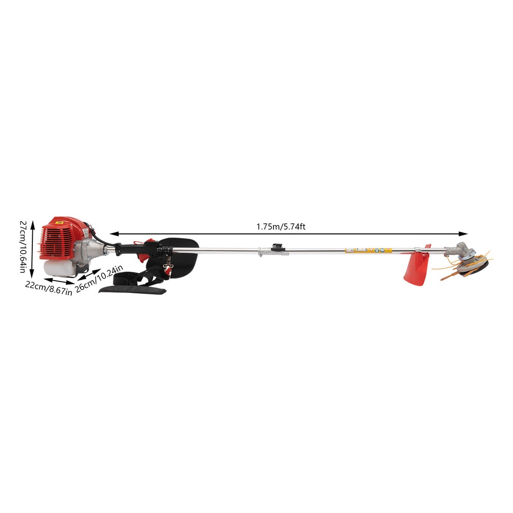 43cc 2-stroke Gasoline Engine String Trimmer Lawn Weed Wacker Single-cylinder