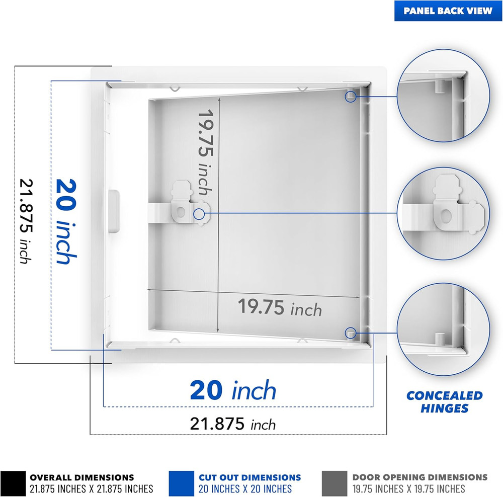 Welded Steel Ceiling Access Panel 20"x20" for Plumbing & Electrical Access