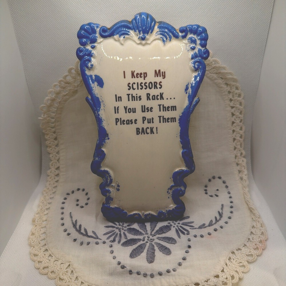 Vintage Ceramic Scissors Holder