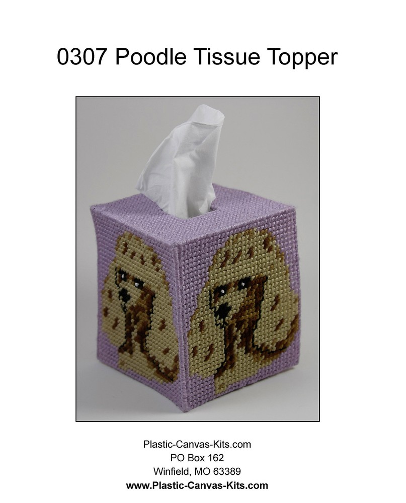 Poodle Dog Tissue Topper-Plastic Canvas Pattern or Kit
