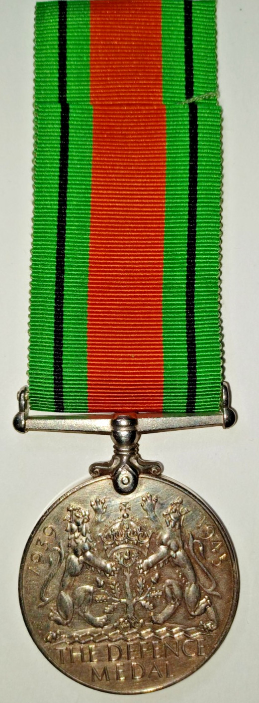 UK / Britain - The Defence Medal WW2 - Great Condition, Blitz interest, VF