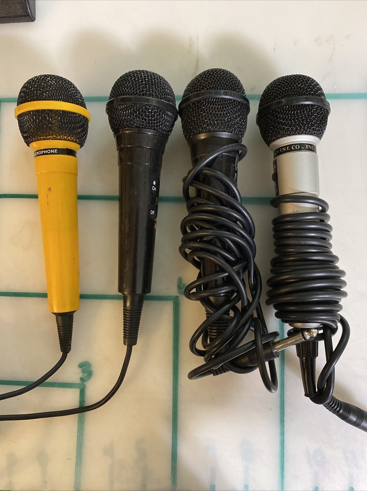 (4) Various  Corded Microphones