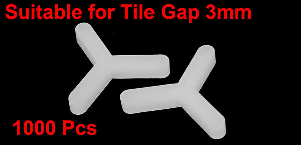 1000pcs Tile Spacers Floor Wall Plastic Y Type Tiling Grouting Tools 3mm White