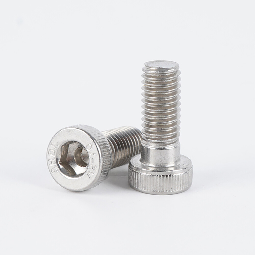 M6 M8 SUS316 Cylindrical hexagon socket knurled head pilot hole screw