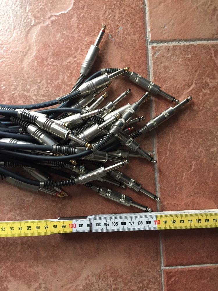 28 Cavi audio JACK-JACK Mono Ø 6.3 mm - lunghezza 1 metro