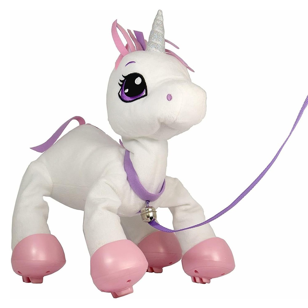 Peppy Pets Walking Unicorn White No Batteries Required Bouncing Pet Interactive