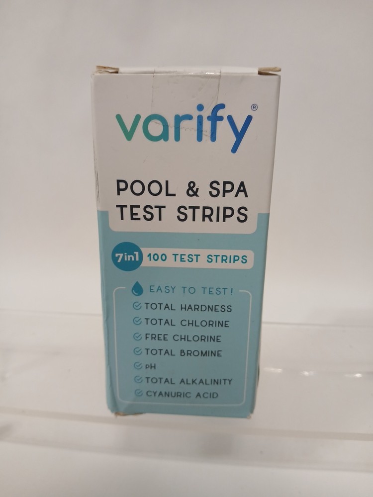 Varify Pool & Spa Test Strips 7 in 1; 100 Test Strips Exp 7/26