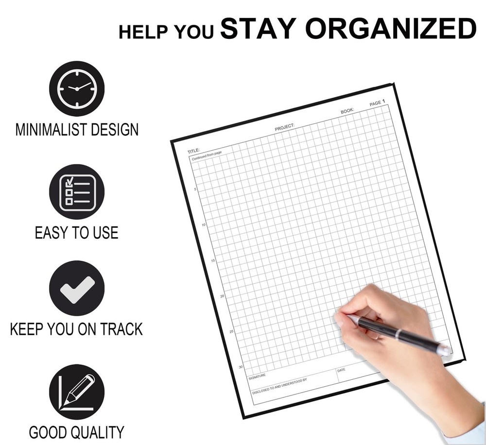 Engineering Notebook/Lab Notebook - 120 Pages Engineer Graph Paper Notebook w...