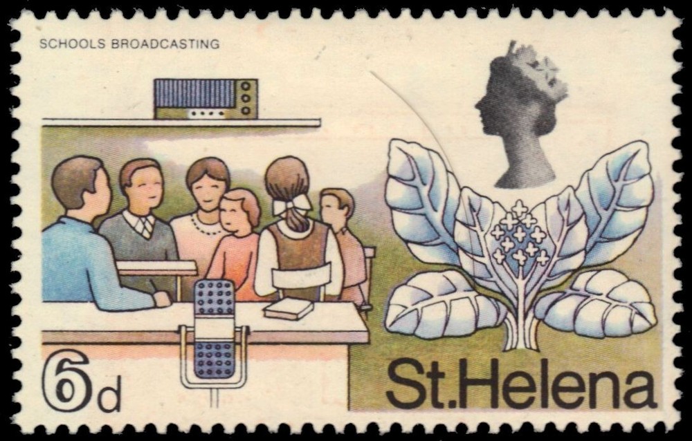ST. HELENA 215 (SG232) - School Broadcasting and Cabbage Tree (pb32838)