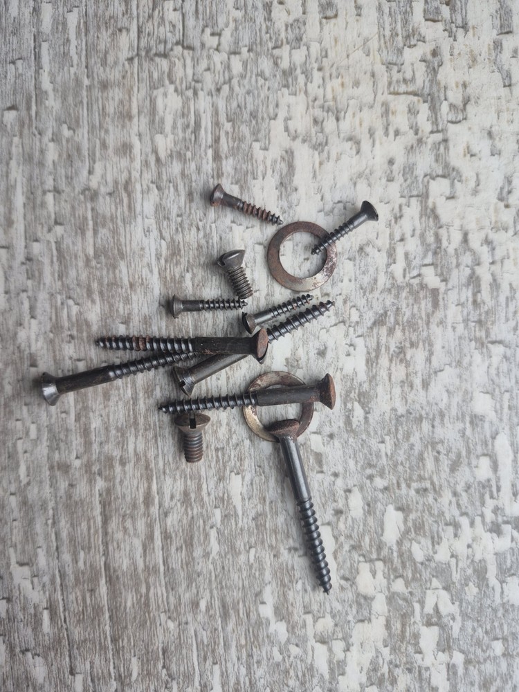 Antique Rim Knob Lock Black knobs Skeleton Key Complete 3 x 3.75 X 5/8 Open Box