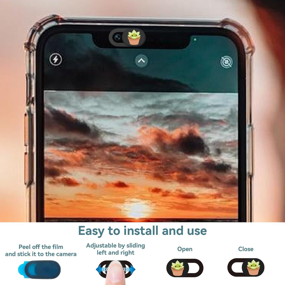 6Pcs Webcam Camera Covers Privacy Security Guard Slide Phone Webcam Protector