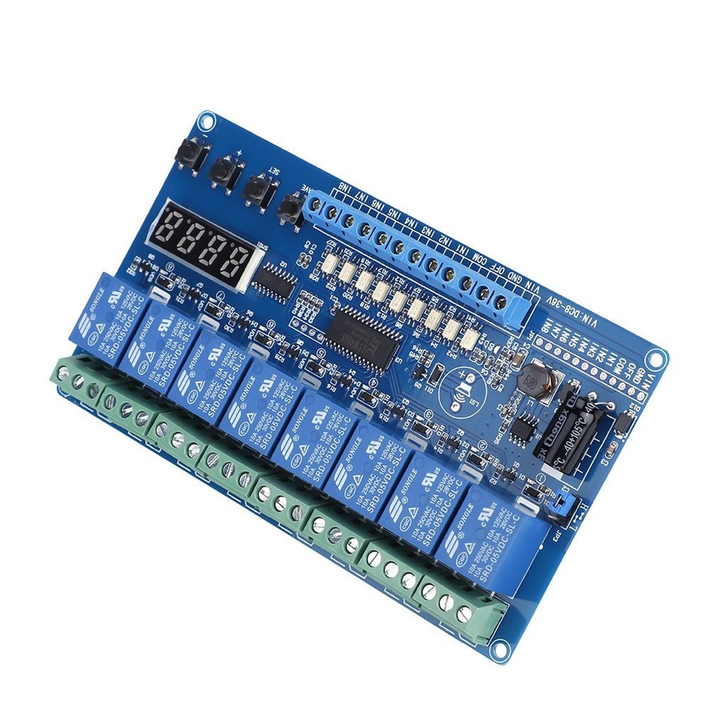 Multifunction Relay, 8-36V 8-Channel Multifunction Time Delay Relay Interface...
