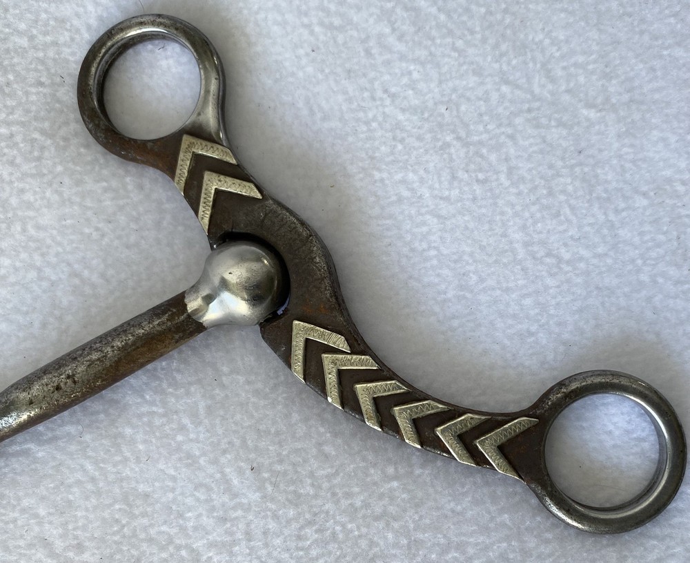 High QUALITY Silver Mounted Ballhinge Shank Western Snaffle Bit~RANCH~SHOW~WORK