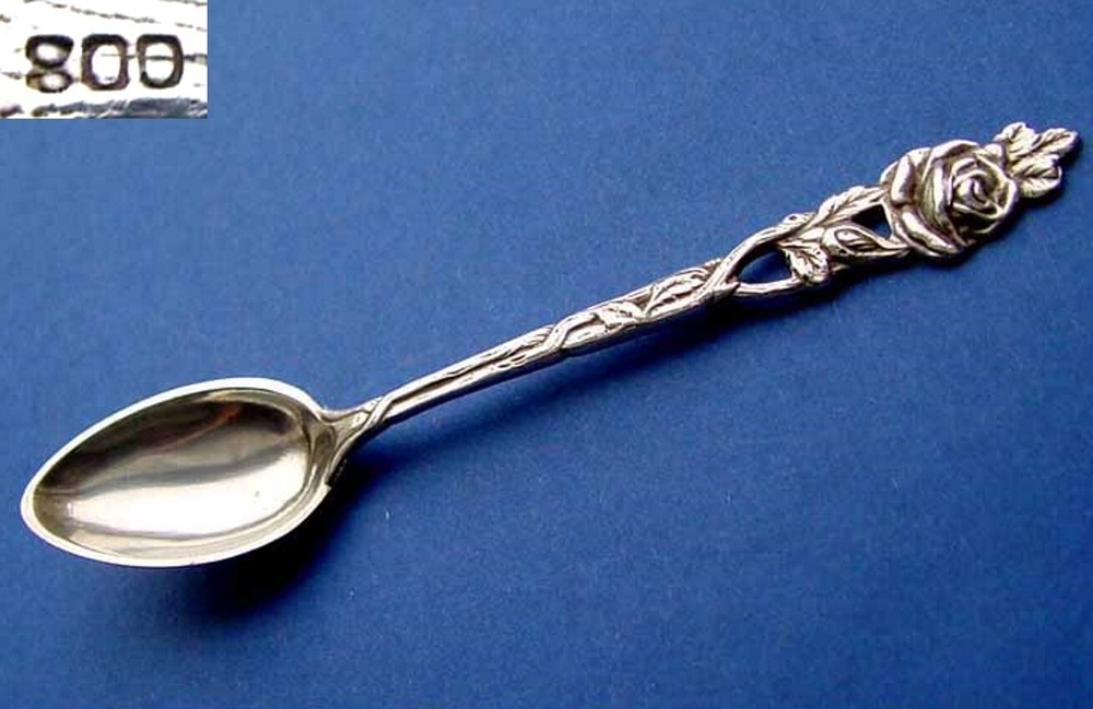 Coffee Spoon, Hildesheimer Rose, 800 Silver B441