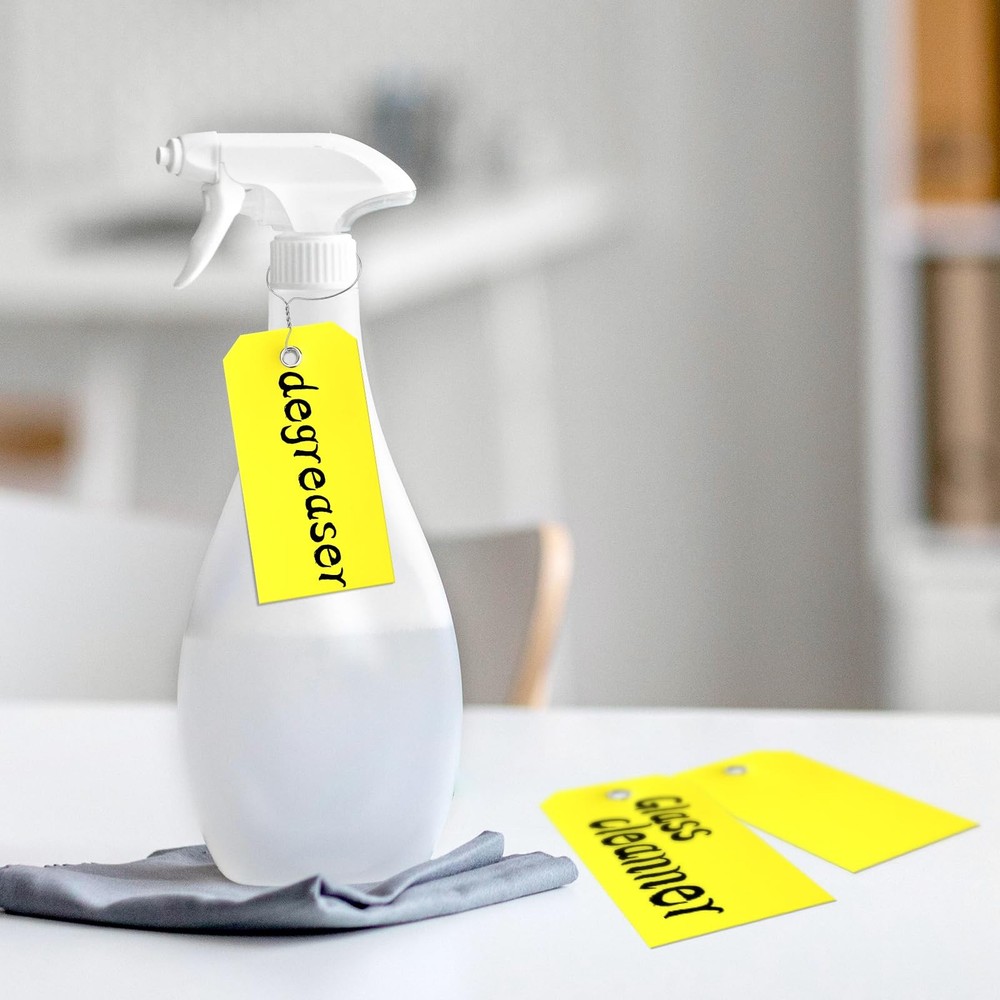 Shipping Tags with Wire Ties Plastic Hang Tags for Labeling Blank Tags