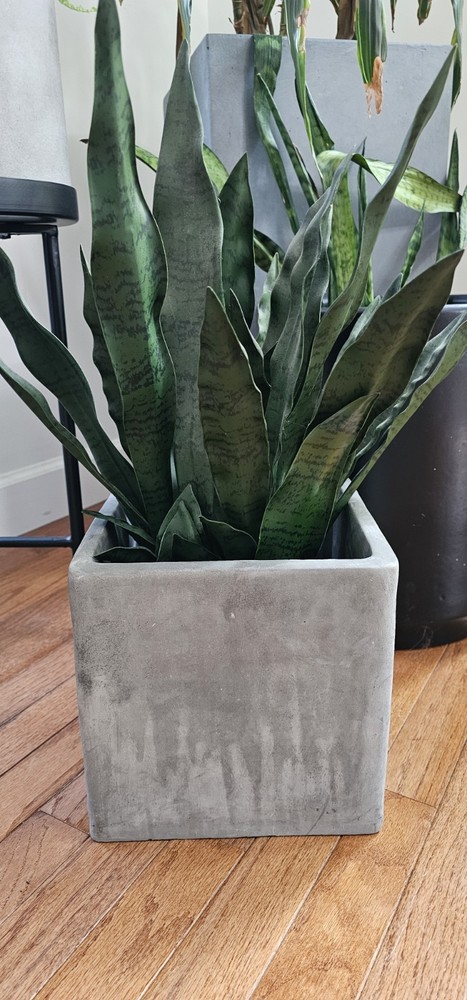 Gray Drip Square Planter 9X9X9 Modern Modern Minimalist