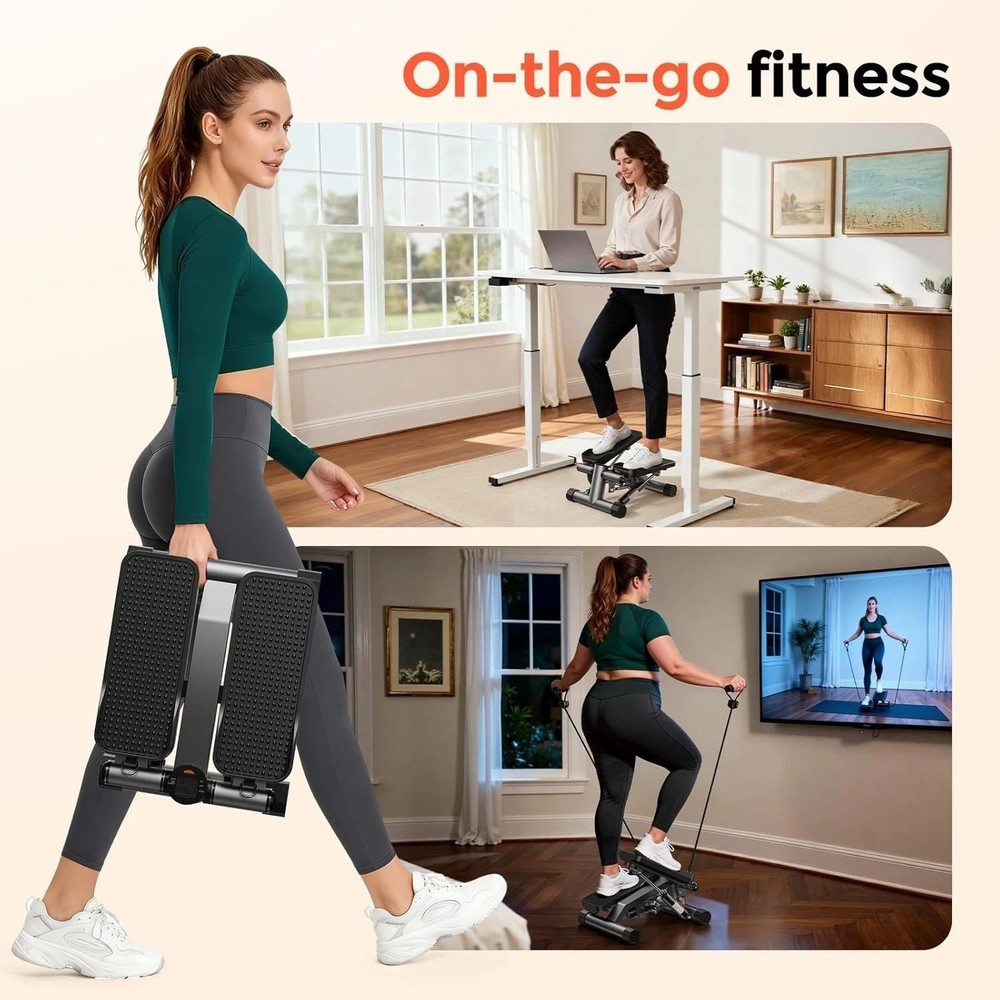 Stair Stepper,Twist/Mini Stepper for Exercise at Home,Step Machine with Resis...