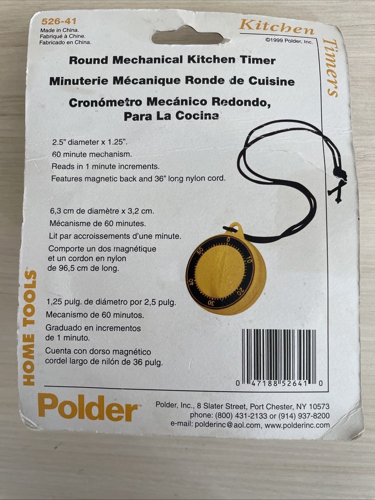 great retro! Yellow Polder Mechanical Kitchen Timer