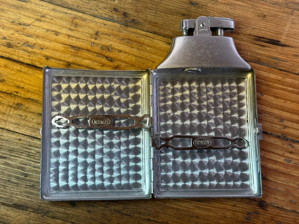 RONSON MASTERCASE LIGHTER AND CIGARETTE CASE COMBO