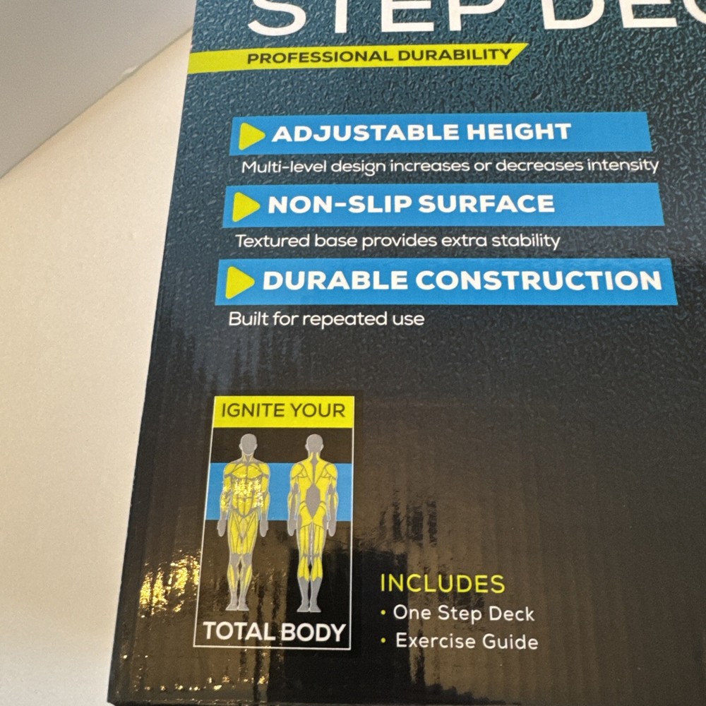 Ignite Exercise Step Deck Adjustable Height new in box