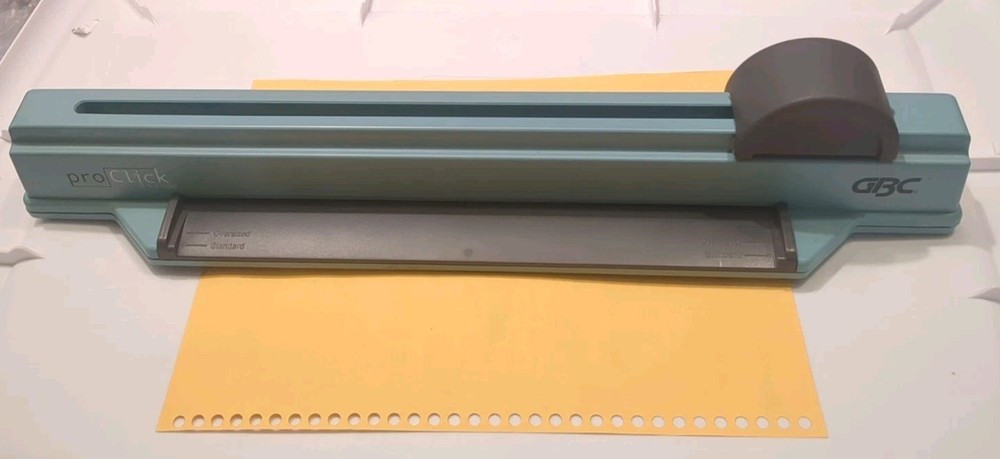 GBC Pro Click It's A Snap Personal Binding Punch Oversized and Standard Paper