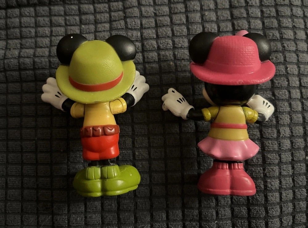 Disney Minnie Mouse and Mickey Mouse Adjustable Figures 3” each