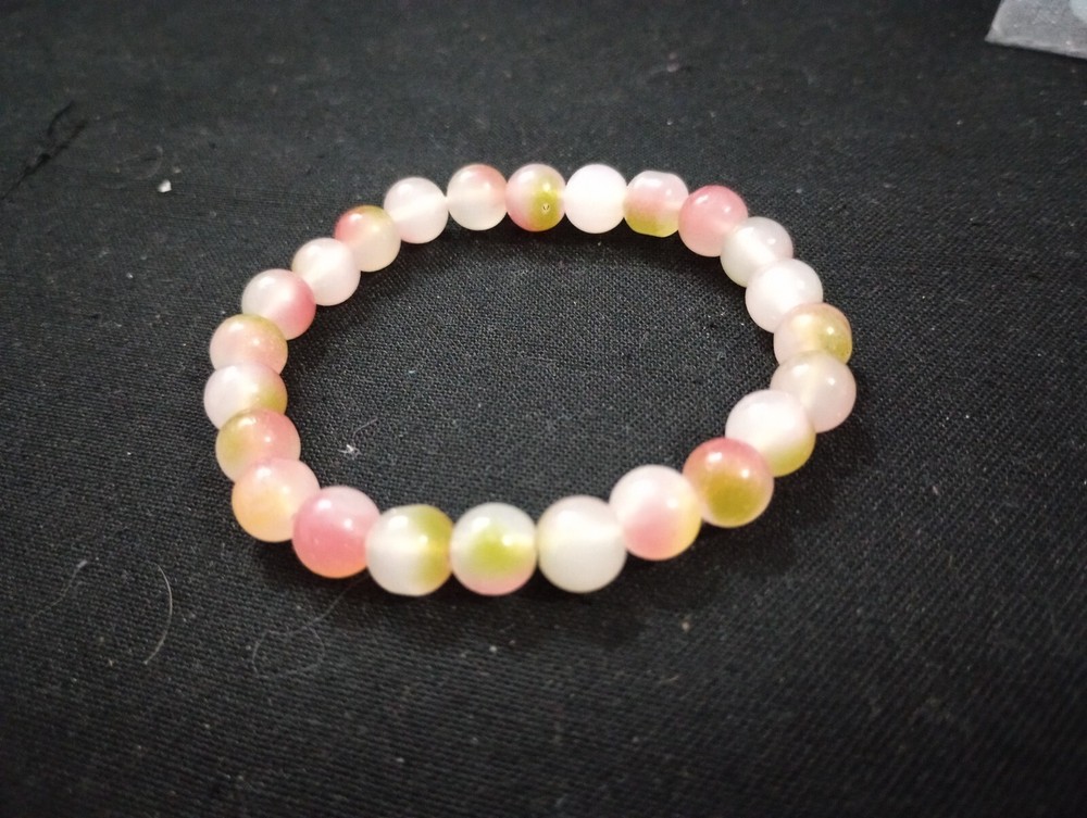 jasper glass bead bracelet