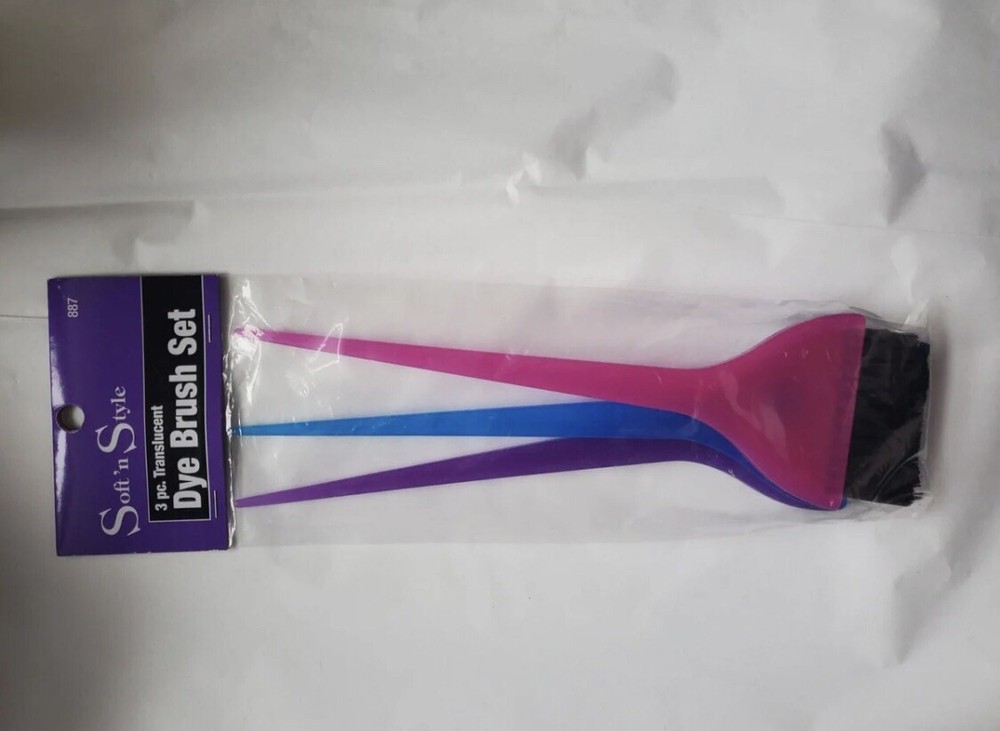 Soft’ N Style - 3 Piece Translucent Dye Brush Set