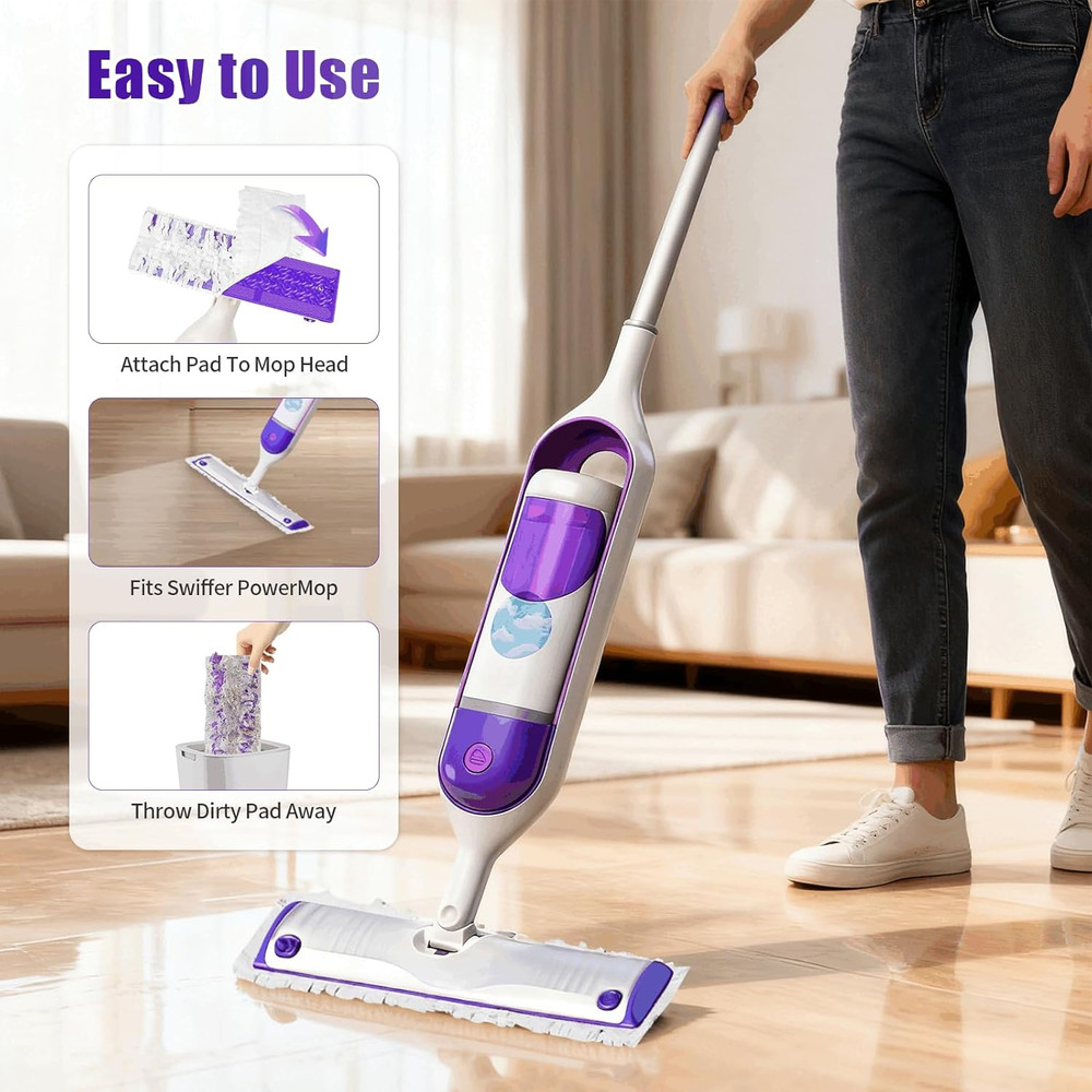 10 Pack Disposable Mopping Pads Refills for PowerMop Multi-Surface