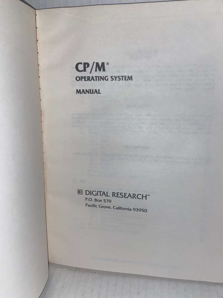 KAYPRO 10 Manual * ORIGINAL * CP/M OPERATING SYSTEM MANUAL 1ST PRINTING 1982 EUC