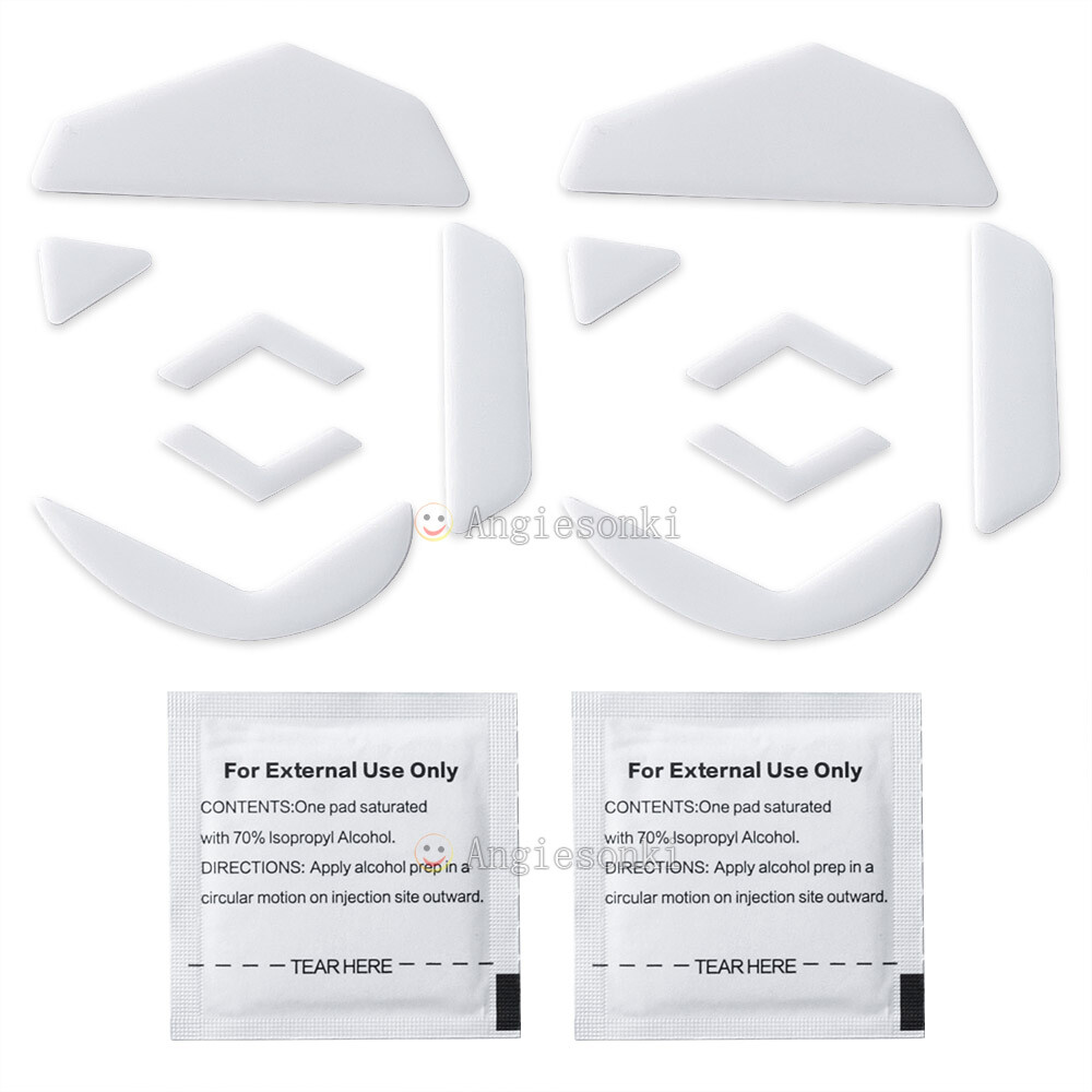 2 Sets White Rounded Curved Edges Mouse Feet Skates for Logitech G502 mouse