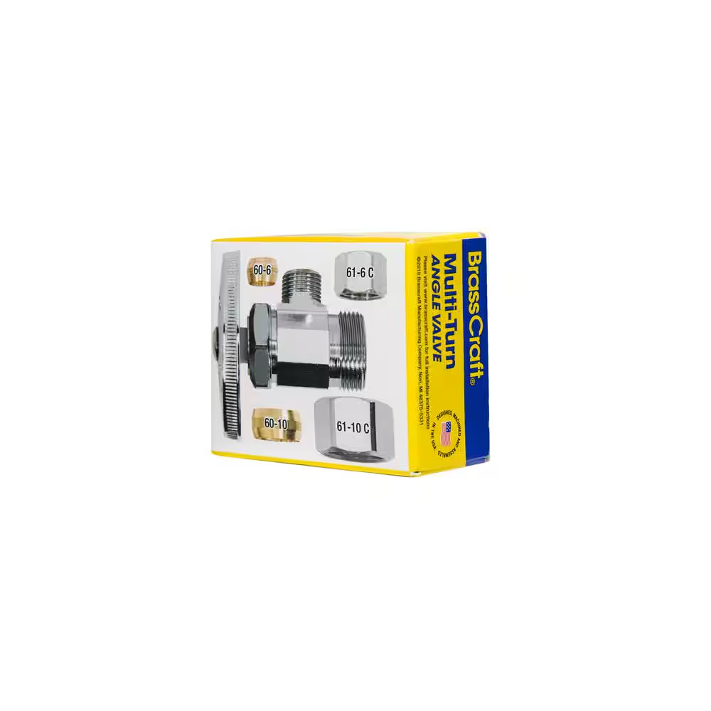 1/2 In. Nominal Compression Inlet X 3/8 In. O.D. Compression Outlet Multi-Turn C