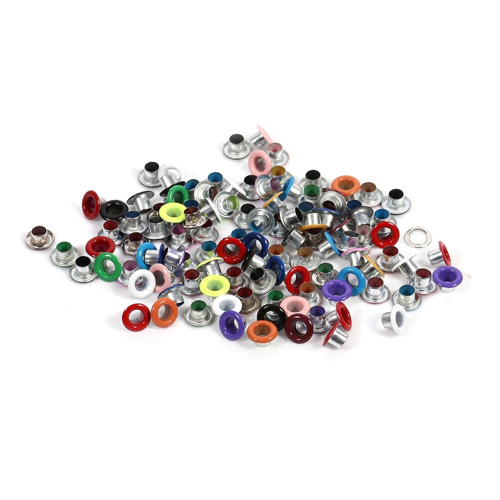 100Sets Metal Eyelets Scrapbooking Leather Craft Accessory Multicolor NEW↑