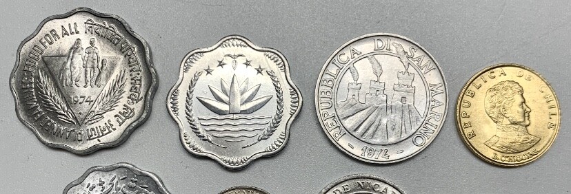 Assorted World Coins -- 11 Different Currency Lot -- Choice Uncirculated