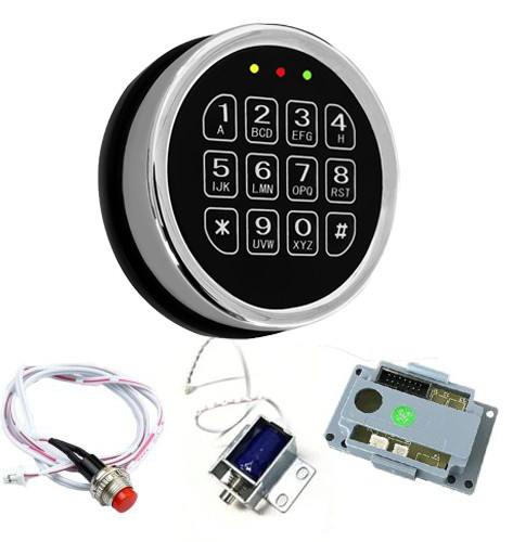 Gun Safe Lock Replacement Chrome Keypad Solenoid Safe Electronic Lock