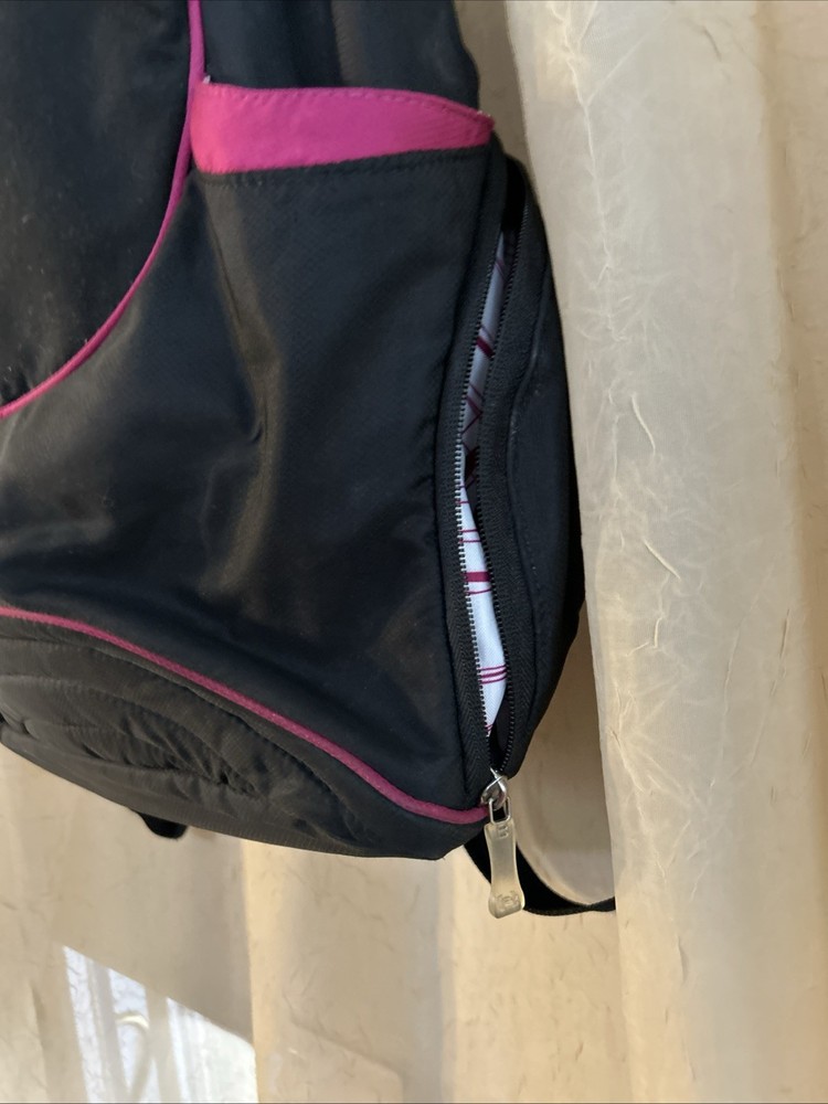 Under Armour Gym Backpack Black with Magenta Trim